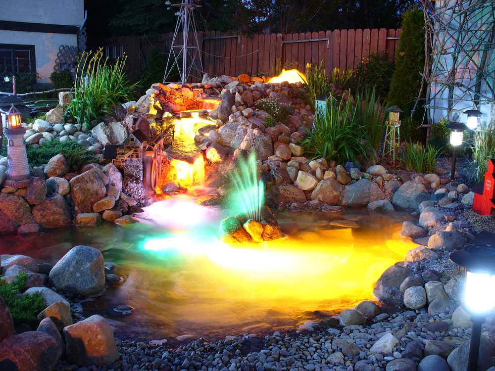 water garden lighting