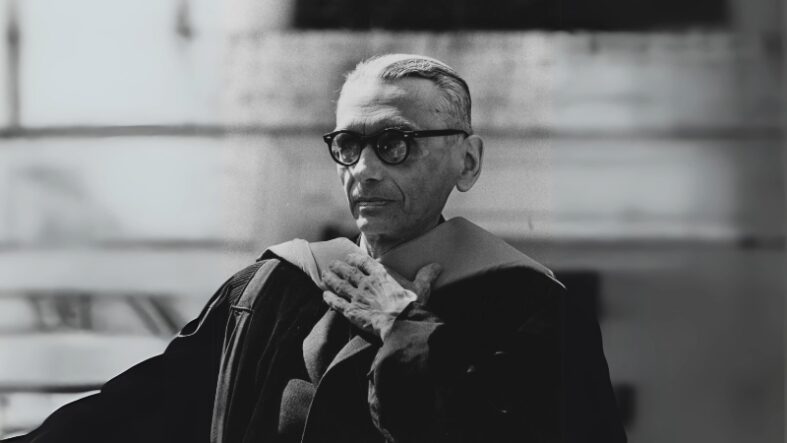 Gödel Theorems - The Proof That Formal Math Has Built In Blind Spots Black and white photo of Kurt Gödel in academic robes